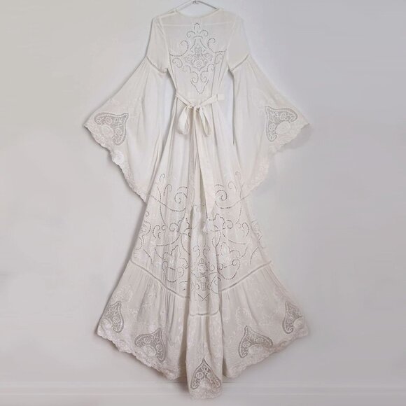 Spell & The Gypsy Collective Gwendolyn Gown XS Spell Bride Wedding Dress Kimono - Picture 7 of 17